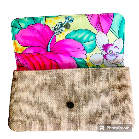 Coffee bag burlap clutch purse - Picture 2 of 3